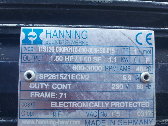 label from pump motor