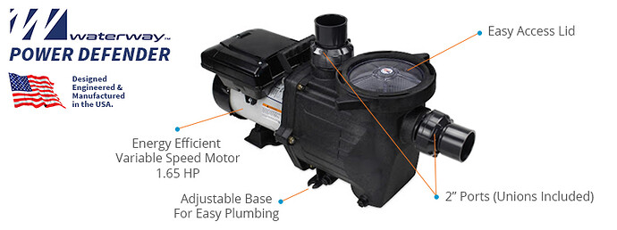 Waterway Power Defender 1.65 Pool Pump